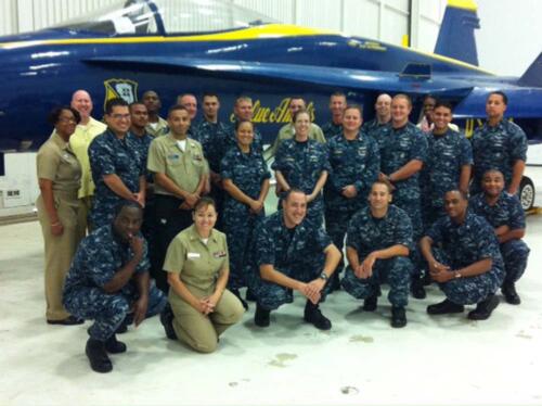 USN Pensacola Class w Blue Angels Jet 2011